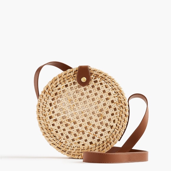 J. Crew Factory Handbags - New JCREW Rattan Circle Bag $98 CI756